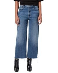Agolde - Ren Raw Hem High Waist Ankle Wide Leg Jeans - Lyst