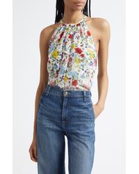 Alice + Olivia - Erna Cotton & Silk Top - Lyst