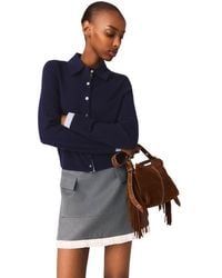 Maje - A-Line Poplin Skirt With Band - Lyst