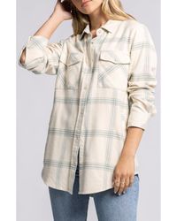 Thread & Supply - Gracelyn Plaid Cotton Flannel Button-Up Shirt Jacket - Lyst
