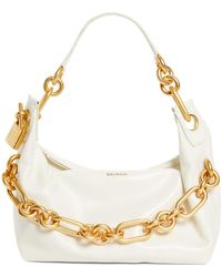 Balmain - Medium Sync Leather Hobo Bag - Lyst