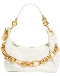 Balmain - Medium Sync Leather Hobo Bag - Lyst