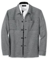 Paul Fredrick - Herringbone Shirt Jacket - Lyst