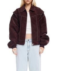 Lioness - Vista Faux Suede Bomber Jacket - Lyst
