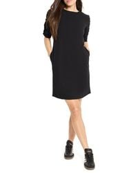 NIC+ZOE - Ruched Sleeve Cotton Dress - Lyst