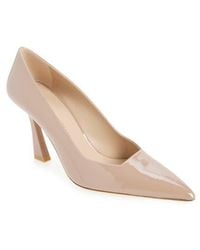 Stuart Weitzman - Vinnie 85 Patent Leather Pointed Toe Pump - Lyst