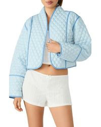 Steve Madden - Adalynn Quilted Crop Jacket - Lyst