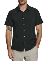 7 Diamonds - Siena Solid Short Sleeve Performance Button-up Shirt - Lyst