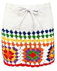 NESSI BYRD - Kids' Floral Pattern Hand-Crochet Skirt-Cover Up - Lyst