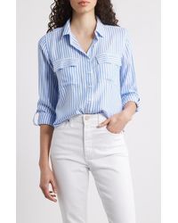Beach Lunch Lounge - Fallon High-Low Button-Up Shirt - Lyst