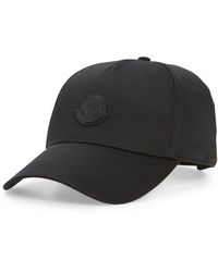 Moncler - Logo Patch Cotton Baseball Cap - Lyst