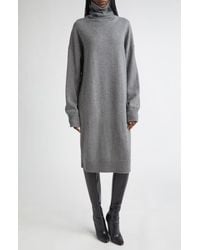 Michael Kors - Oversize Long Sleeve Turtleneck Cashmere Sweater Dress - Lyst