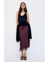 H&M - Mama Lace-Trimmed Slip Skirt - Lyst