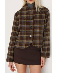 Reformation - Owen Plaid Jacket - Lyst