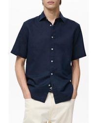 Mango - Regular Fit Linen Blend Button-Up Shirt - Lyst