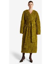 Marina Moscone - Brushed Wool Coat Coat - Lyst