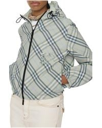 Burberry - Cropped Reversible Check Jacket - Lyst