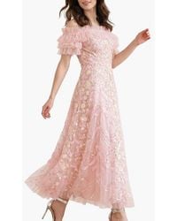 Needle & Thread - Ribbon Heart Off-Shoulder Ankle Gown - Lyst
