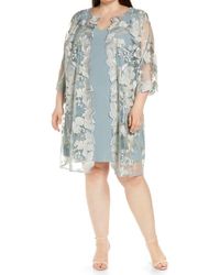 Alex Evenings - Embroidered Lace Mock Jacket Cocktail Dress - Lyst