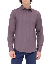 Bugatchi - Jimmy Ooohcotton Herringbone Button-Up Shirt - Lyst