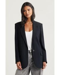 Open Edit - Curator Crepe Relaxed Blazer - Lyst