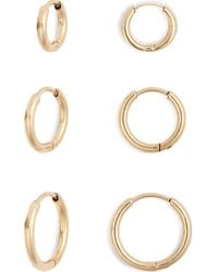 Nordstrom - Set Of 3 Waterproof Huggie Hoop Earrings - Lyst