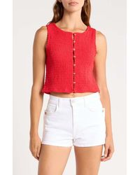 Billabong - Kelsey Button-Up Sleeveless Top - Lyst
