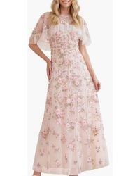 Needle & Thread - Eden Rose Cape Ankle Gown - Lyst