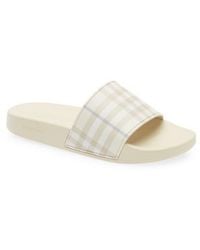 Burberry - Furley Check Slide Sandal - Lyst