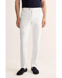 Mango - Slim Fit Stretch Cotton Pants - Lyst