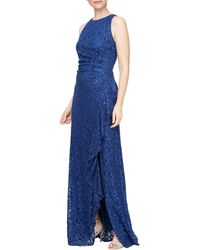 Alex Evenings - Ruffle Sequin Lace Gown - Lyst