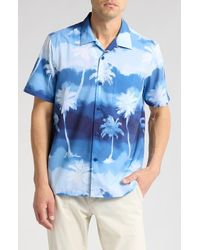 Tommy Bahama - Bahama Coast Showers Palm Tree Print Performance Camp Shirt - Lyst