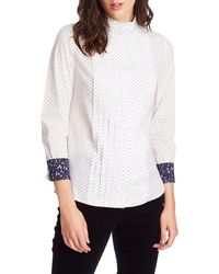 Court & Rowe - Heritage Foulard Pleated Button-up Cotton Shirt - Lyst
