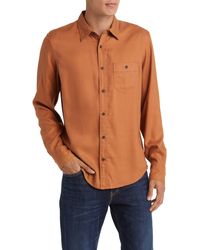 Treasure & Bond - Trim Fit Solid Lyocell Button-up Shirt - Lyst