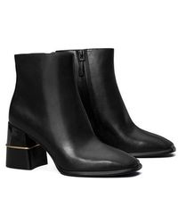 Tory Burch - Leather Ankle Bootie - Lyst