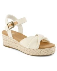 TOMS - Kinsley Ankle Strap Espadrille Platform Wedge Sandal - Lyst