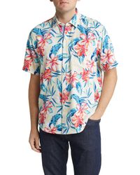 Tommy Bahama - Breeze Beach Blooms Short Sleeve Silk Button-up Shirt - Lyst