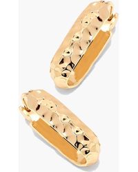 Yoj - Sanu Soft Hammered Midi Hoop Earrings - Lyst