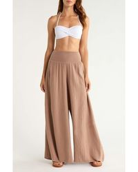 Elan - Smocked Waist Cover-Up Palazzo Pants - Lyst