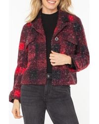Liverpool Los Angeles - Boxy Check Button Front Shacket - Lyst