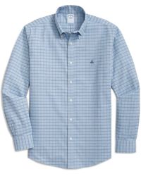 Brooks Brothers - Non-Iron Check Cotton Stretch Oxford Button-Down Shirt - Lyst