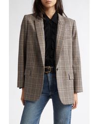 Nili Lotan - Diane Plaid Wool Blend Jacket - Lyst