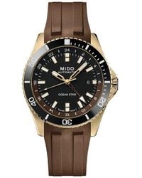 MIDO - Ocean Star Gmt Automatic Rubber Strap Watch, 44Mm - Lyst