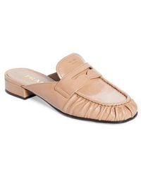 Prada - Ruched Apron Toe Penny Loafer Mule - Lyst