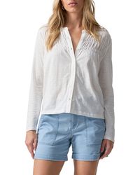 Sanctuary - You're The One Smocked Button-up Top - Lyst