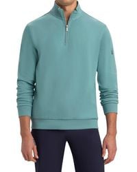 Bugatchi - Cotton Blend Quarter Zip Pullover - Lyst