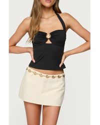 Edikted - Delcy Cutout Halter Crop Top - Lyst