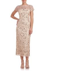 JS Collections - Sequin Embroidered Cocktail Dress - Lyst