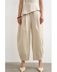 TOPSHOP - Co Ord Raw Hem Barrel Leg Tailored Trouser - Lyst