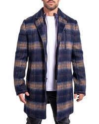 Maceoo - Ascension0003 Brushed Cotton Blend Peacoat With Dickey - Lyst